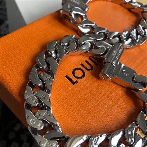 louis vuitton cuban link bracelet|lv bangle.